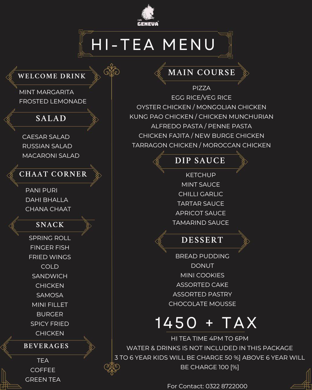Hi Tea Buffet in Faisalabad │ Menu & Prices