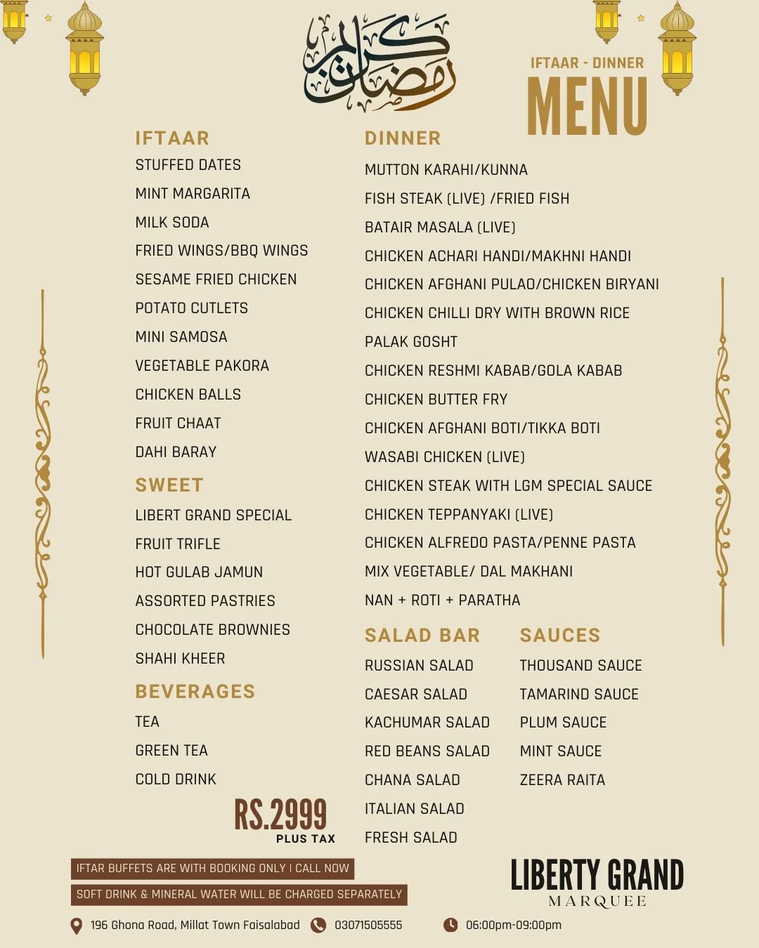 Iftar Buffet Liberty