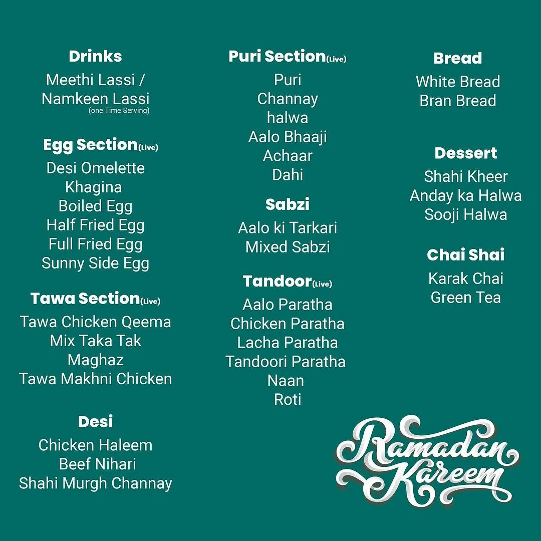 Sehri Buffet Masala House