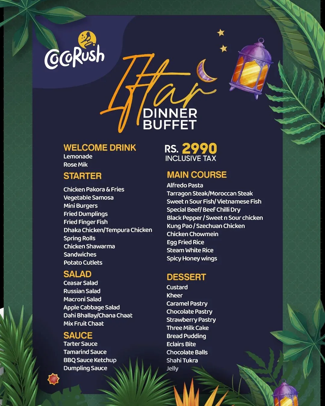 Iftar Buffet Coco Rush Cafe