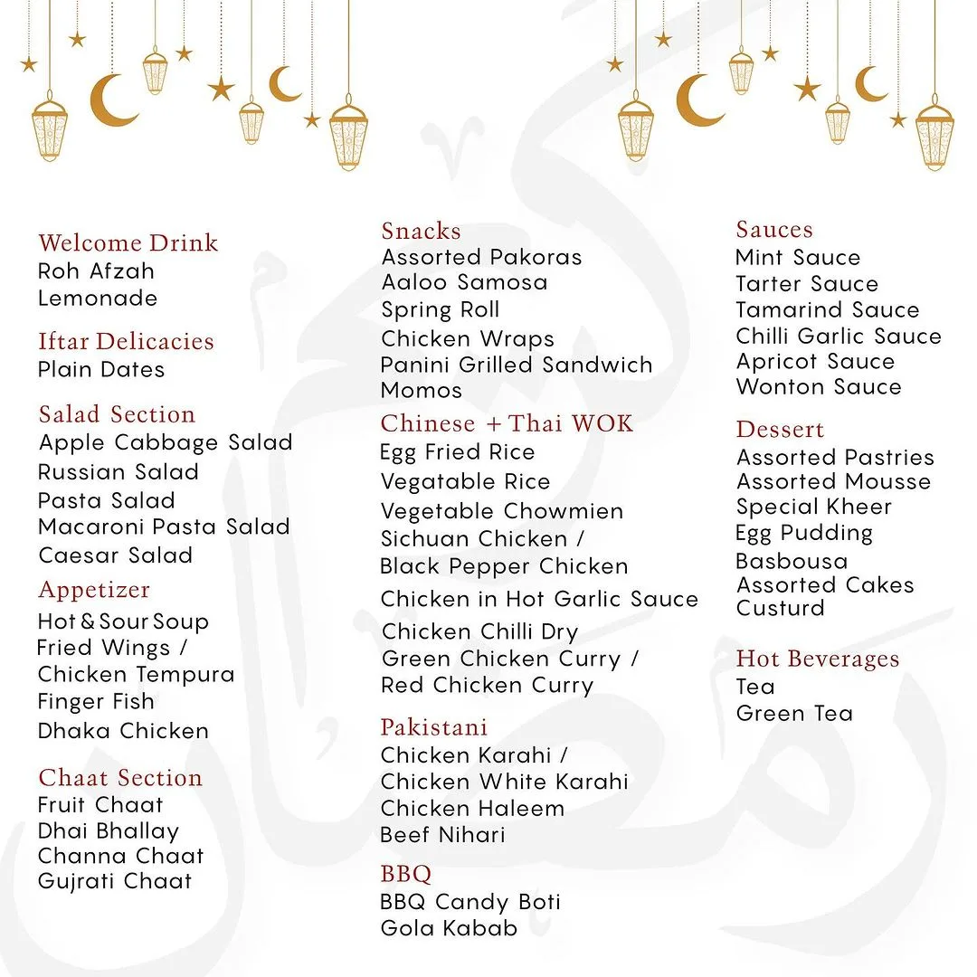 Iftar Buffet The China Kitchen